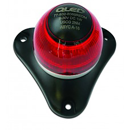 QLED Marine LED Navigation Light - Red, 2NM